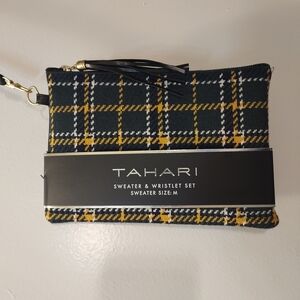Tahari Plaid Wristlet